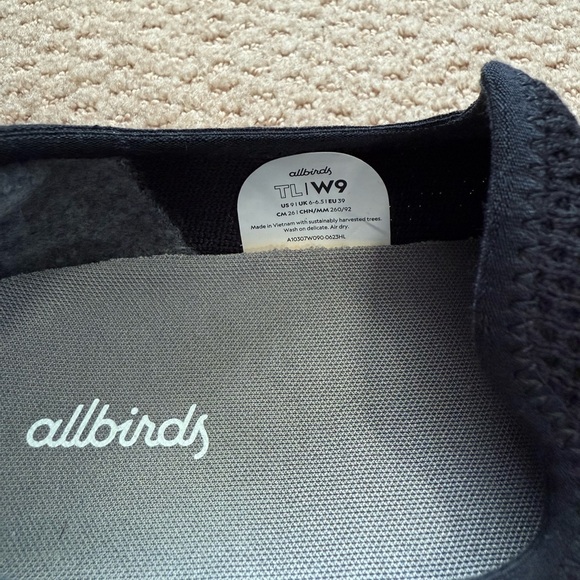 Allbirds Black Tree Lounger Loafers Minimalist Slip-Ons - Picture 4 of 5